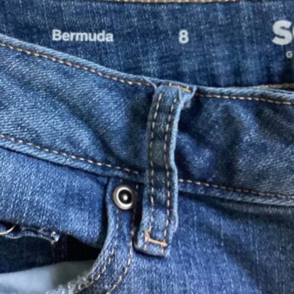 Sonoma Womens Blue Denim Bermuda Shorts, 8 - Picture 3 of 3